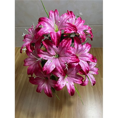 Цветы искусственные декоративные Лилия (14 цветков) 58 см