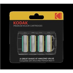 Сменные кассеты для бритья Kodak Premium Razor, 5 лезвий (4шт в упак, цена за шт) /4/96/384/   1981