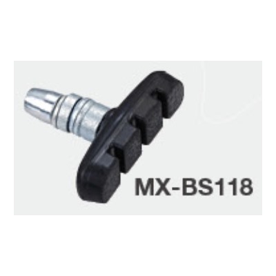 Колодки MIXIEER MX-BS118 для V-brake, 55MM, чёрные, с креплением, 1 пара.  /уп 50/250/