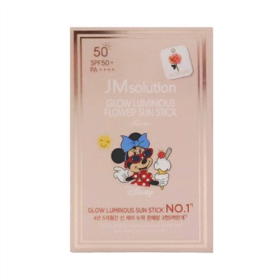 Jmsolution Солнцезащитный стик с экстрактом розы / Glow Luminous Flower Light Sun Stick  SPF50+PA++++ Disney Minnie, 21 г