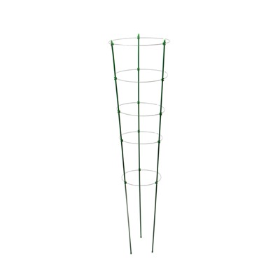 Кустодержатель, d = 32–30–28–26–24 см, h = 150 см, 5 колец, металл, зелёный, Greengo